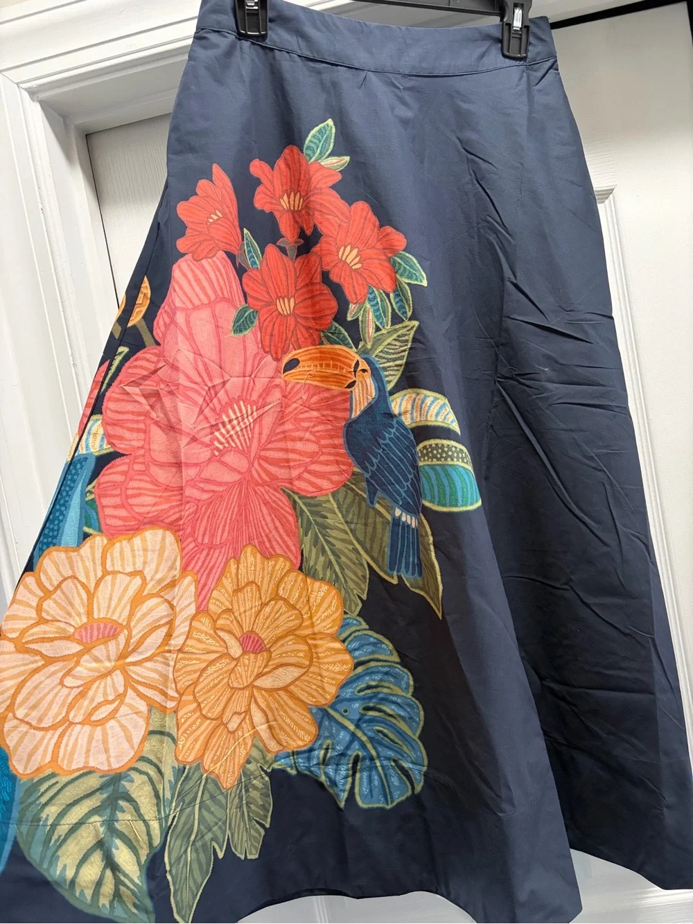Farm Rio x Anthropologie Tropical Floral Navy Maxi w/Pockets NWOT